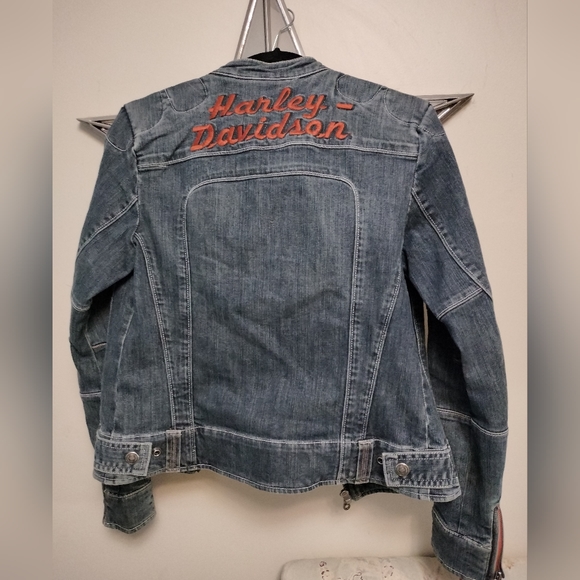 Harley Davidson Women's M Vintage Jean Jacket - Picture 4 of 6